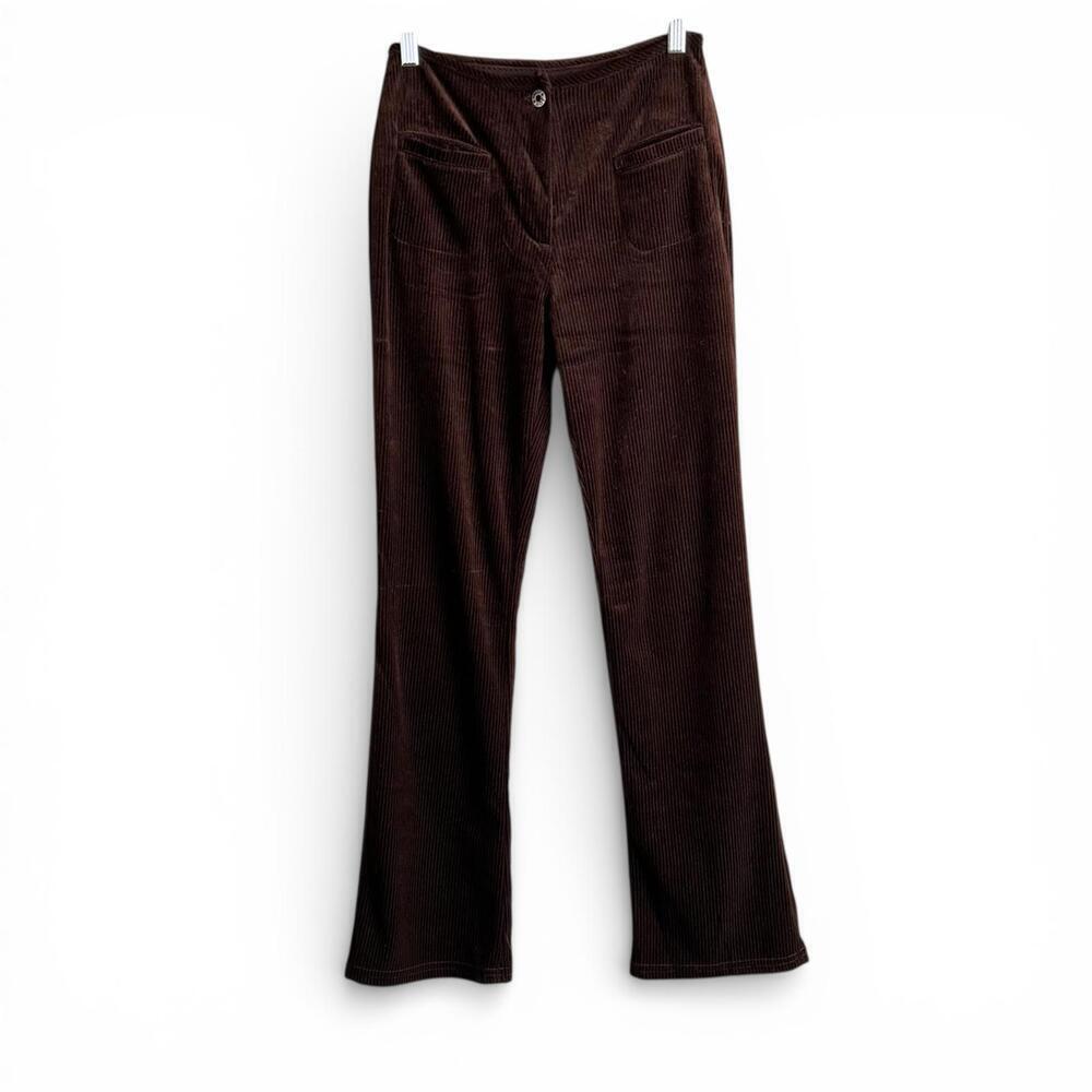 Vintage Brown Corduroy Pants with Front and Back Pockets